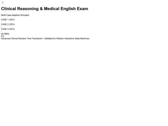Clinical exam screenshot