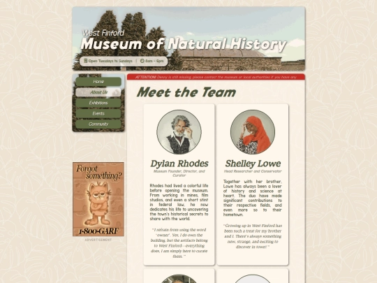 museumofnaturalhistory/about-us screenshot