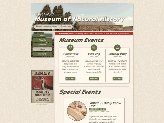 museumofnaturalhistory/events screenshot