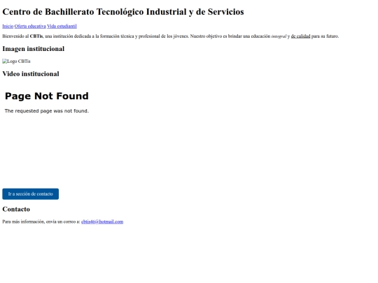 CBTIS_website screenshot
