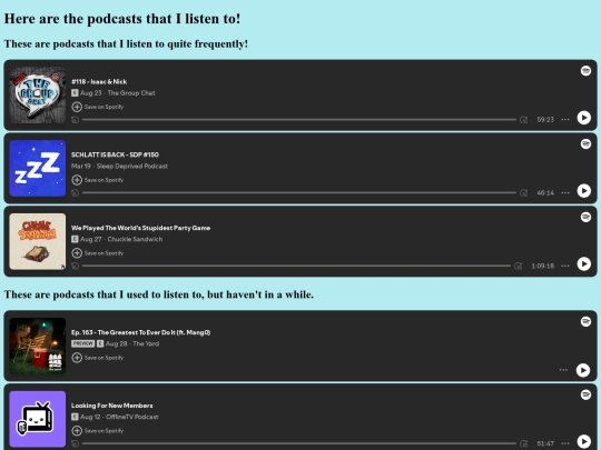 podcasts screenshot