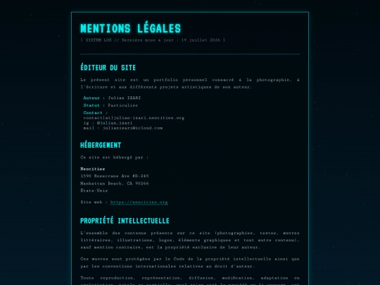 Mention-legale screenshot