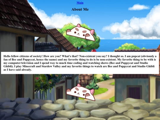about-me screenshot