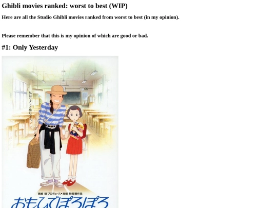 ghibli-best-worse screenshot