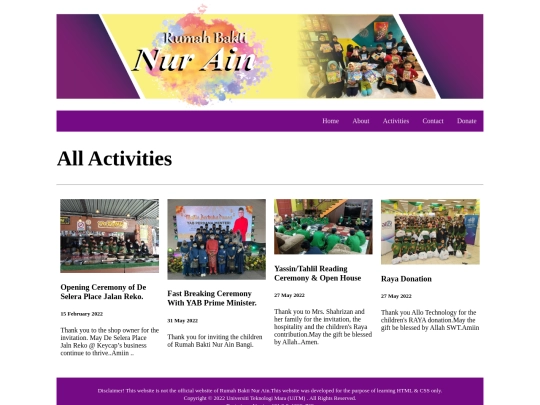 activities screenshot