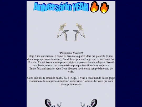 felizaniversariomateus screenshot