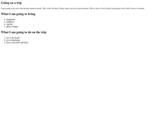 Lists screenshot