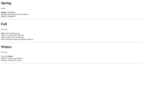 Poems screenshot