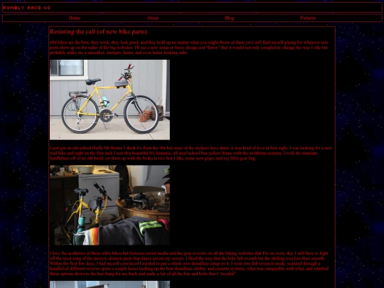 Blog screenshot