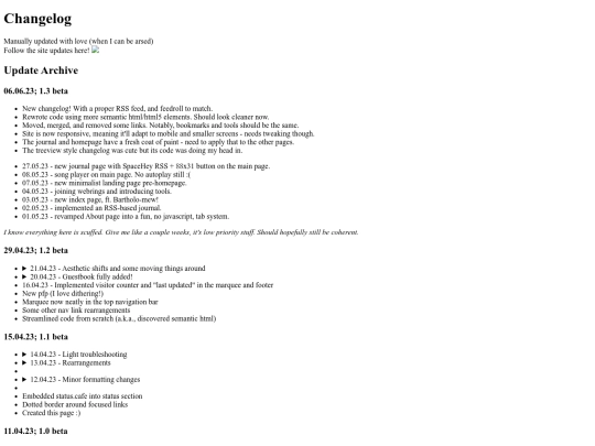 archive/pages/changelog screenshot