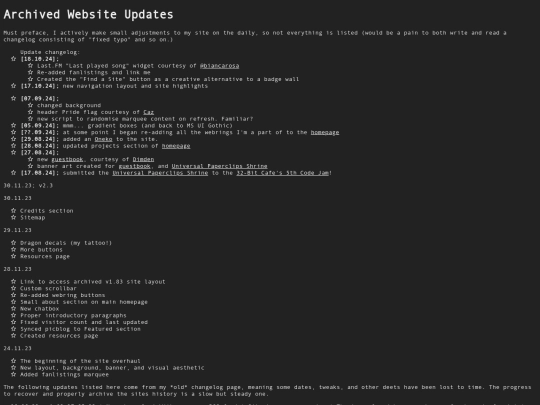 changelog screenshot