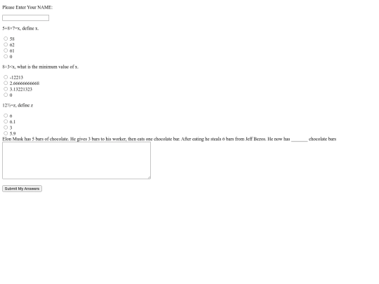 MathForm screenshot