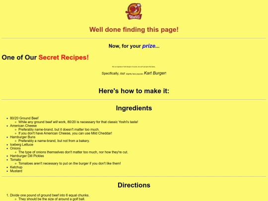 lab6/secretrecipe screenshot