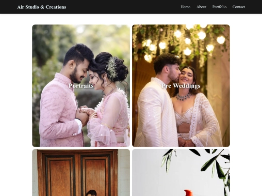 Air Studio/portfolio screenshot