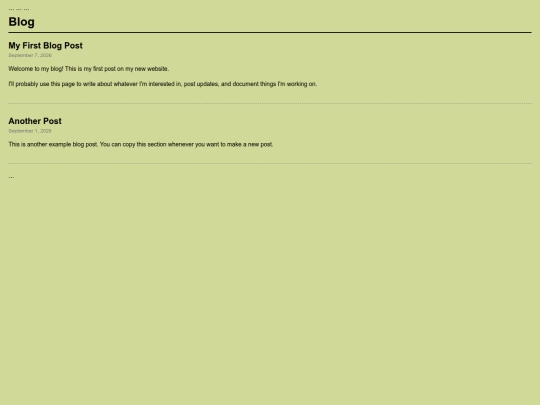 Blog screenshot