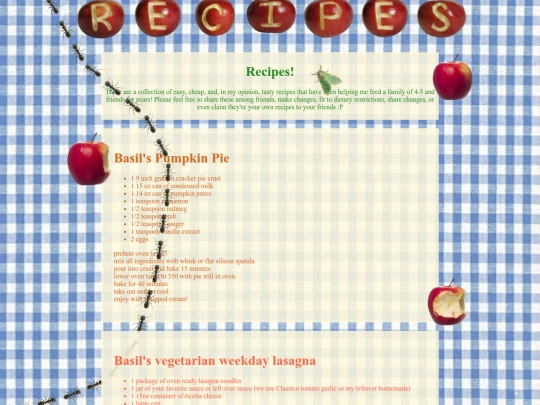 recipes screenshot