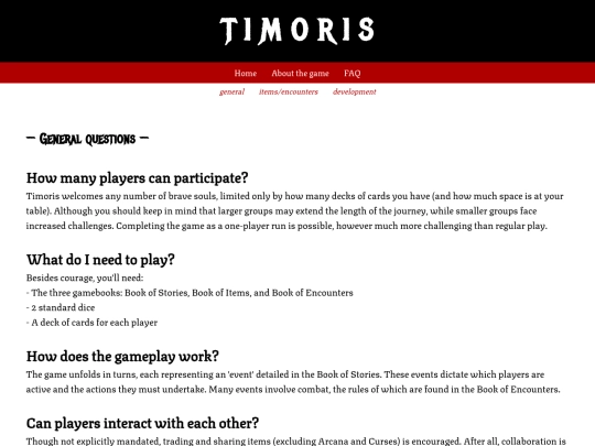 FAQ screenshot