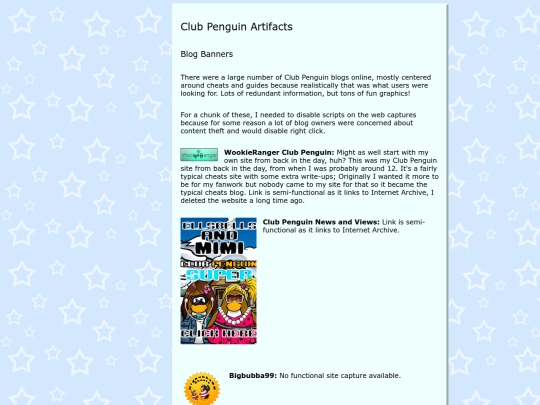 clubpenguinartifacts screenshot