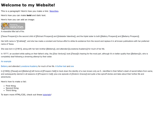 Testpage screenshot