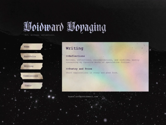 Writing screenshot