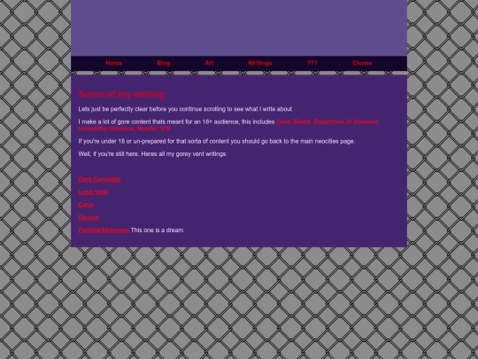 Writings screenshot