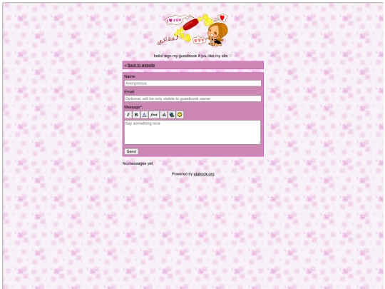 guestbook screenshot