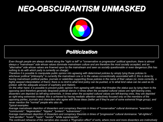politicization screenshot
