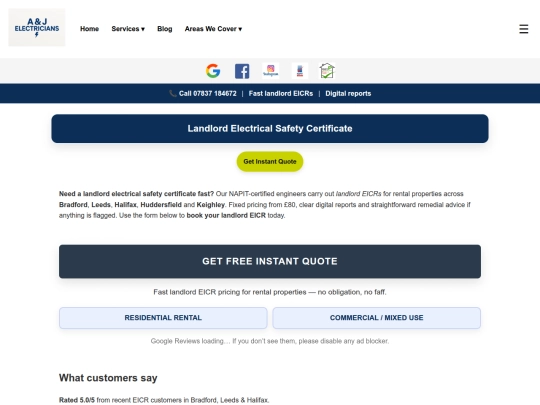 Test-landlord-eicr screenshot