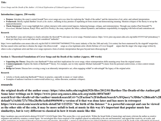 writings/Essay plan screenshot