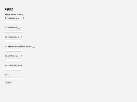Quiz screenshot