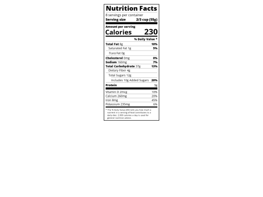 FreeCodeCamp/Nutrition Label screenshot