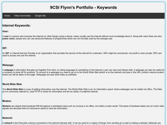 keywords screenshot