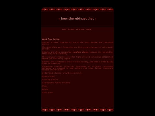 weekfour screenshot