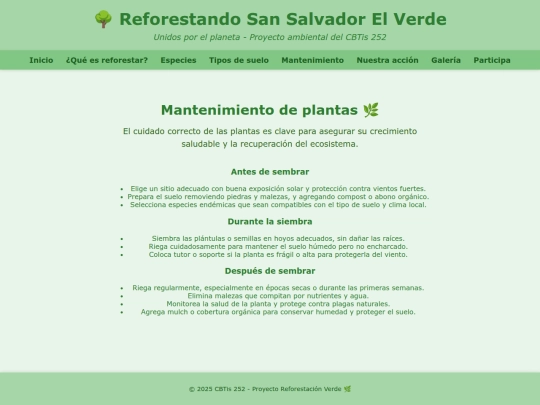 mantenimiento screenshot