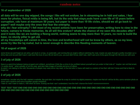 notes screenshot