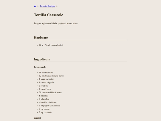 recipes/tortilla-casserole screenshot