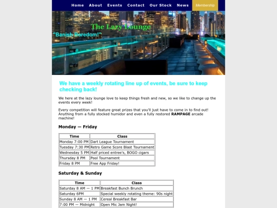 Events screenshot