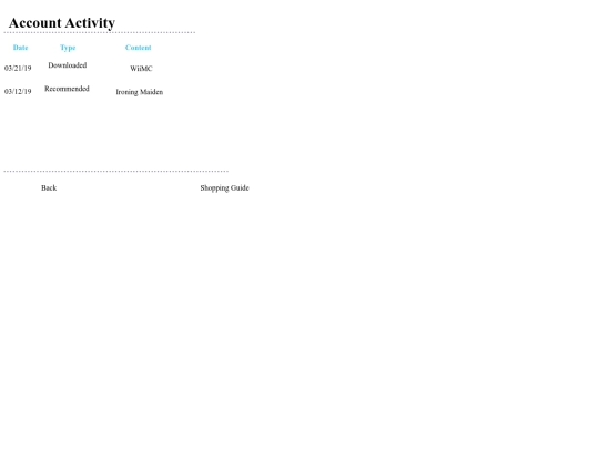 secret/settings/activity screenshot