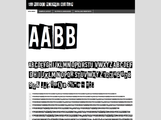 fonts/all_rights_reserved-demo screenshot