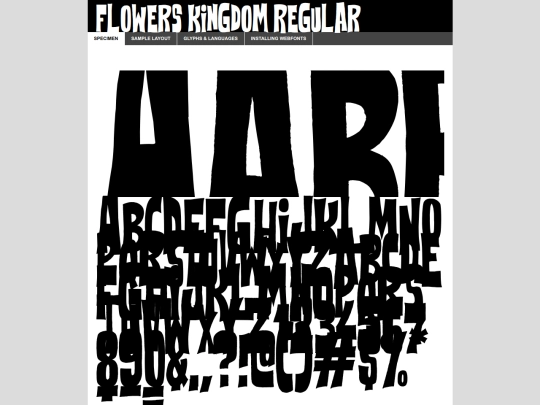 fonts/flowers_kingdom-demo screenshot