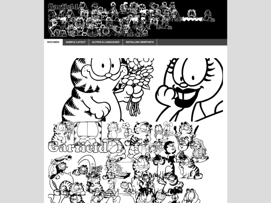 fonts/garfield-demo screenshot