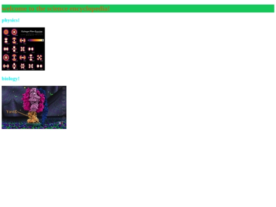 The science encyclopedia screenshot