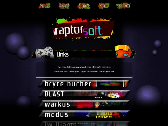 links screenshot