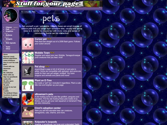 stuff/pets screenshot