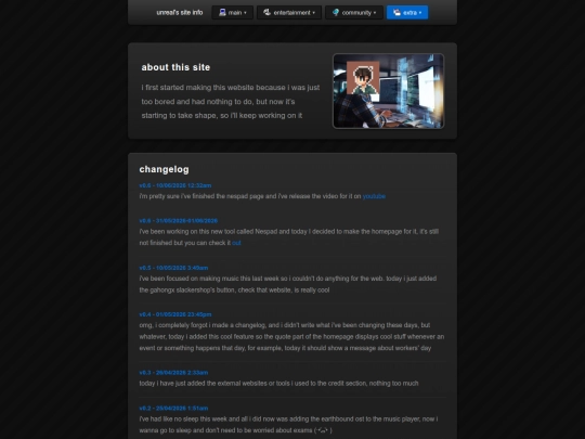 test/siteinfo screenshot