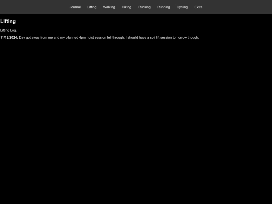 Fitness/lifting screenshot