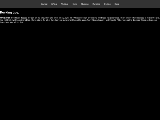 Fitness/rucking screenshot