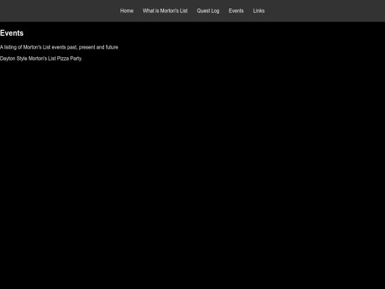 MortonsList/events screenshot