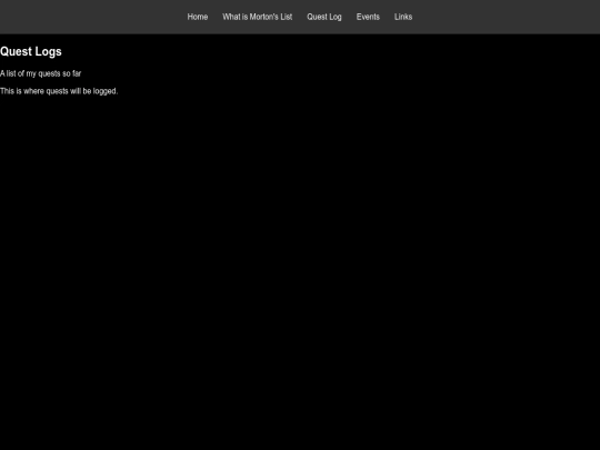 MortonsList/questlog screenshot