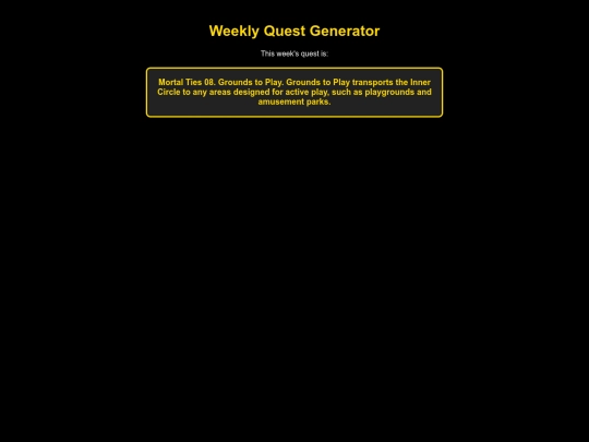 Test pages/QuestGenWeeklyV2 screenshot
